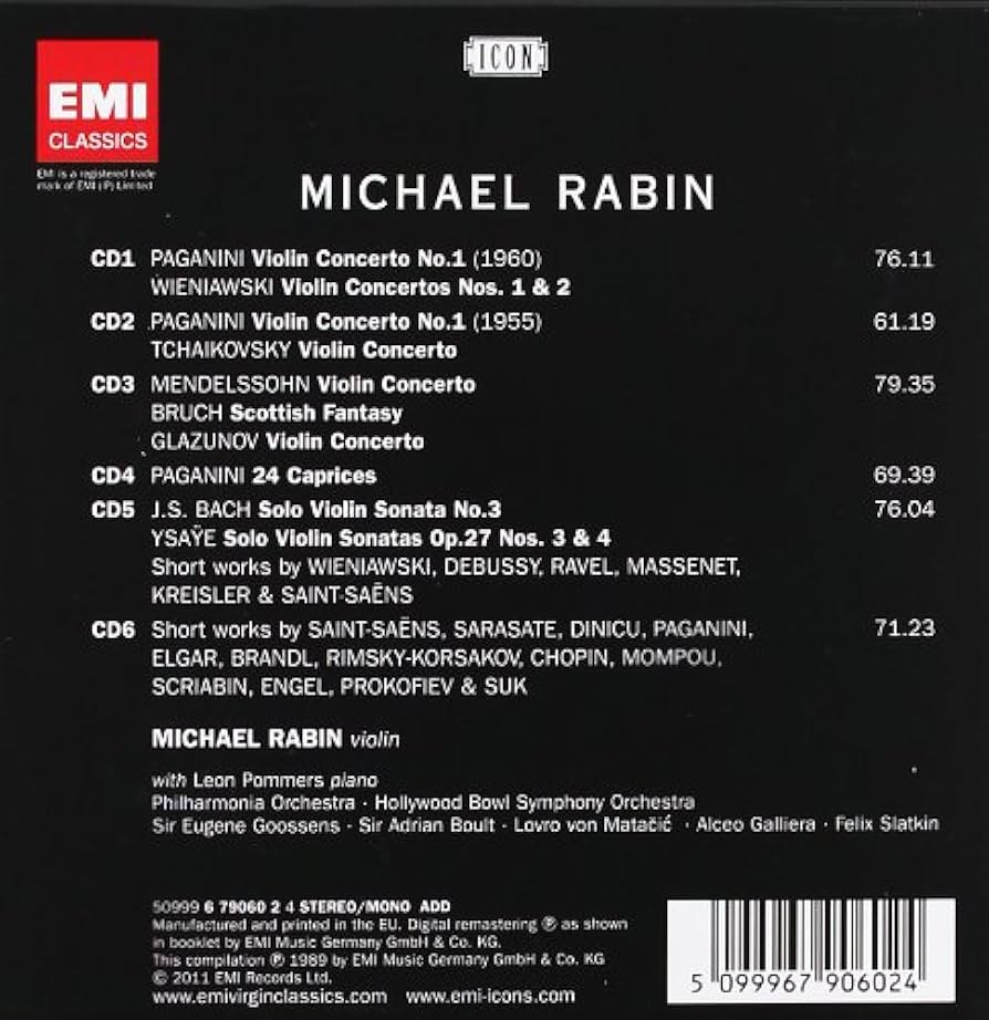 Michael Rabin: Icon: Amazon.co.uk: CDs & Vinyl
